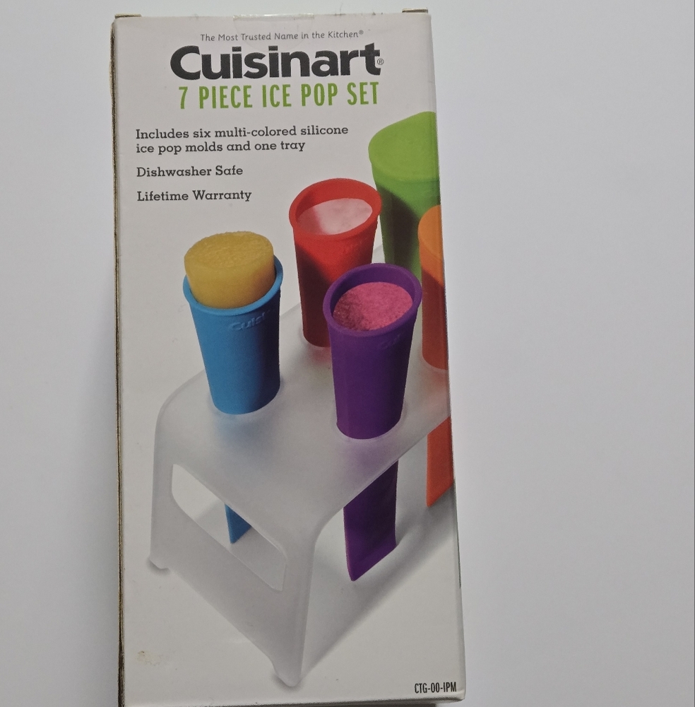 Cuisinart Ice‎ Pop Set Silicone Multicolor Minimalist Summer Kitchen 7 Piece